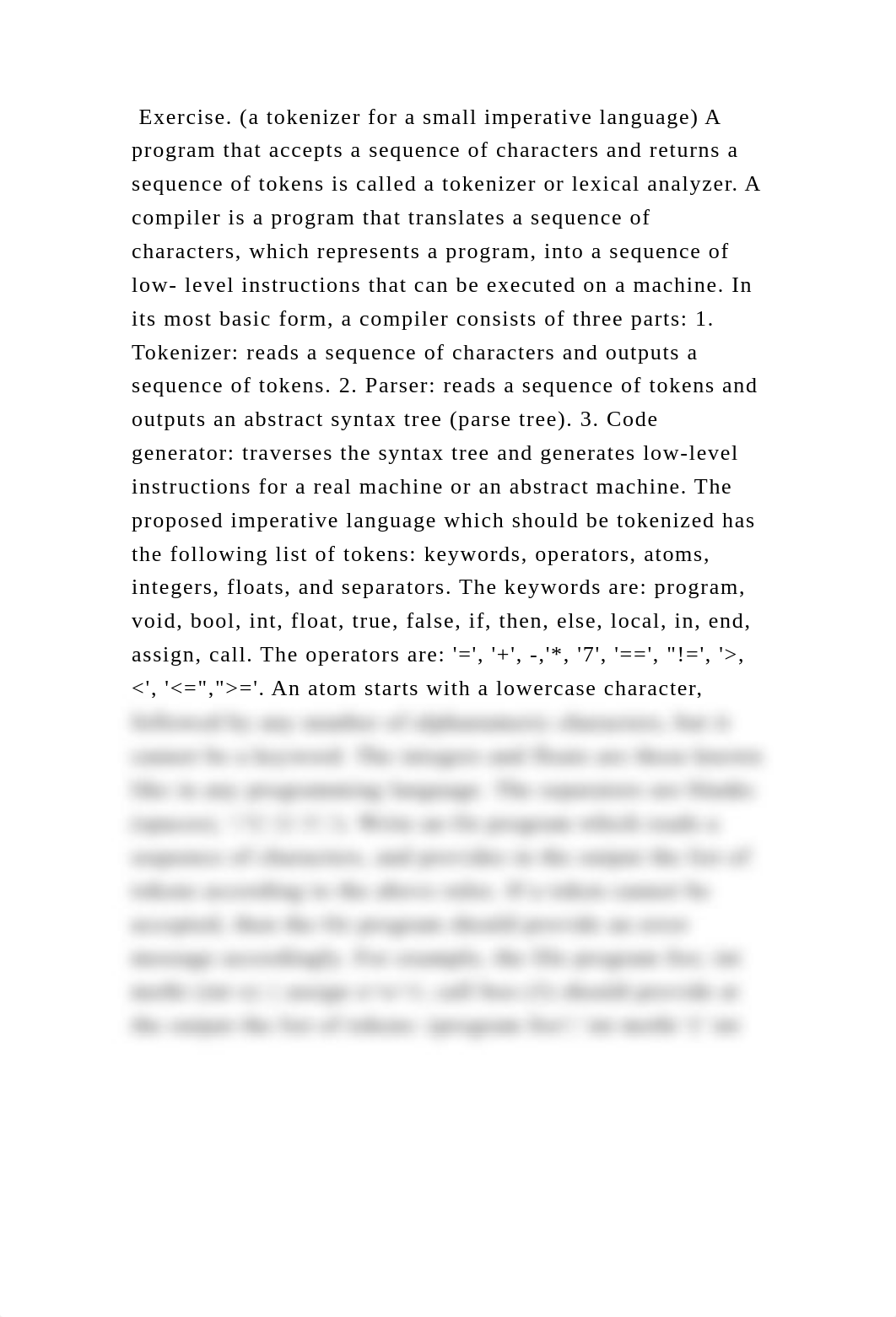 Exercise. (a tokenizer for a small imperative language) A program tha.docx_d3dz3b8xxmj_page2