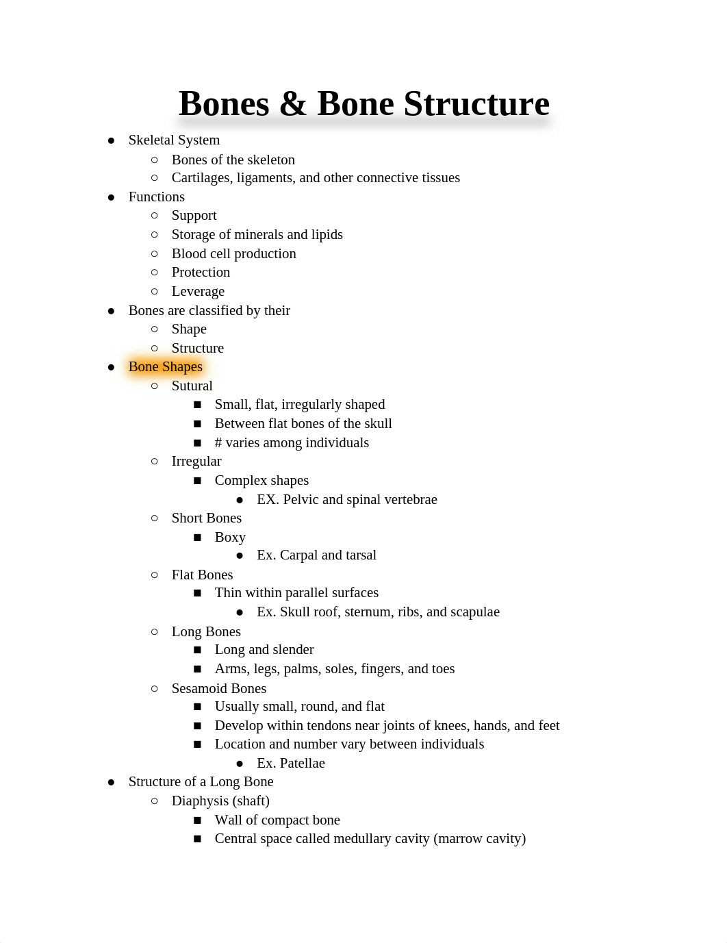 Chapter 6 Notes- Bones & Bone Structure_d3e3dljxweq_page1