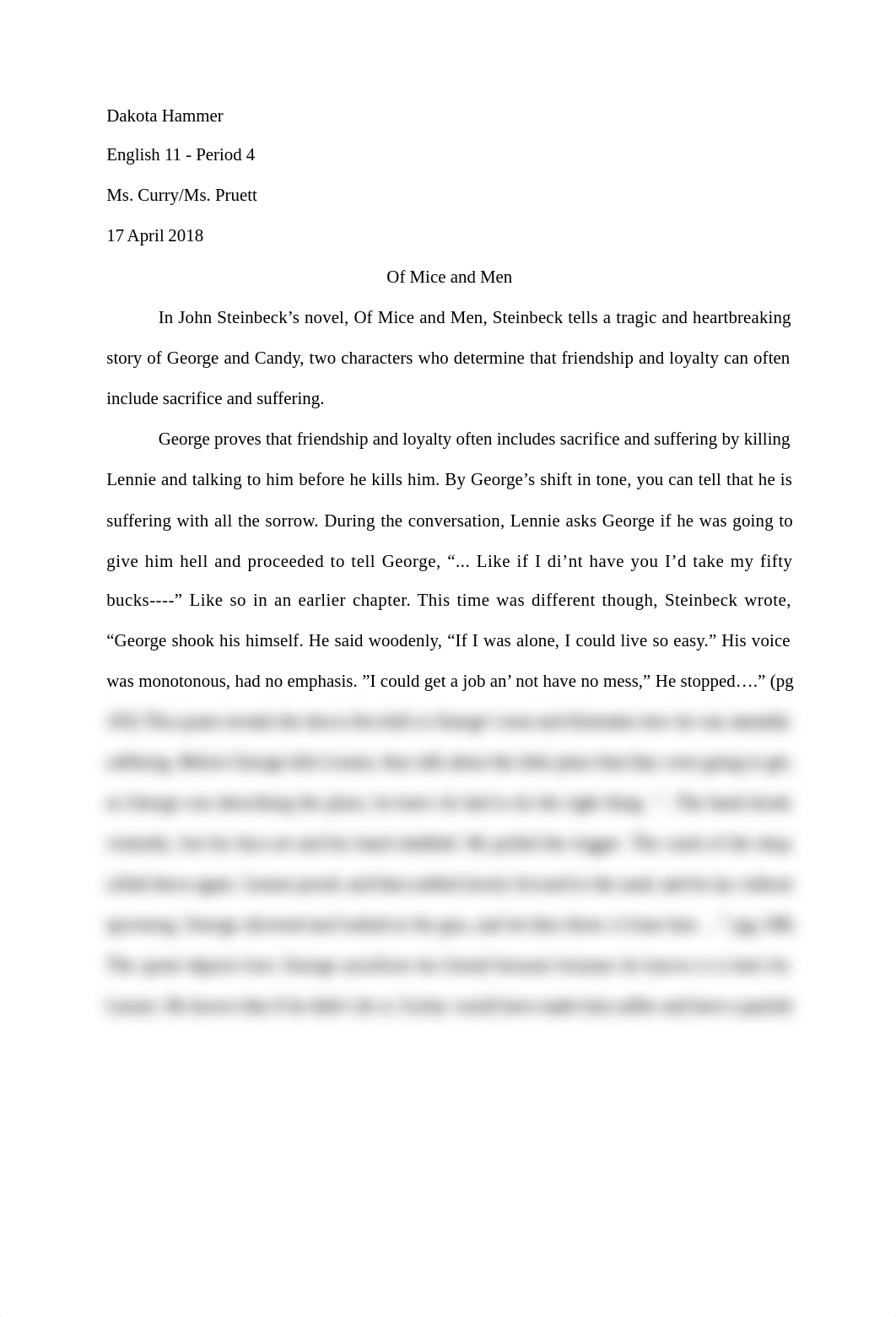 Of Mice and Men Essay - Dakota Hammer_d3eak3f96fy_page1