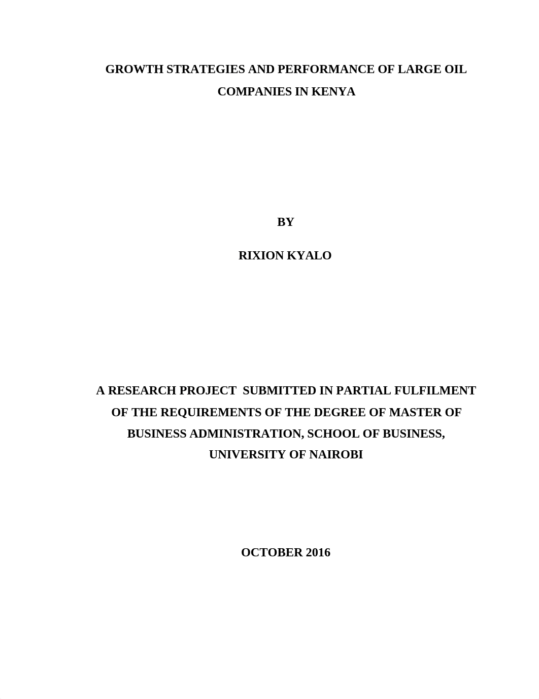 GROWTH STRATEGIES AND PERFORMANCE OF LARGE OIL COMPANIES IN KENYA Rixion(1)_d3eevyf39fs_page1