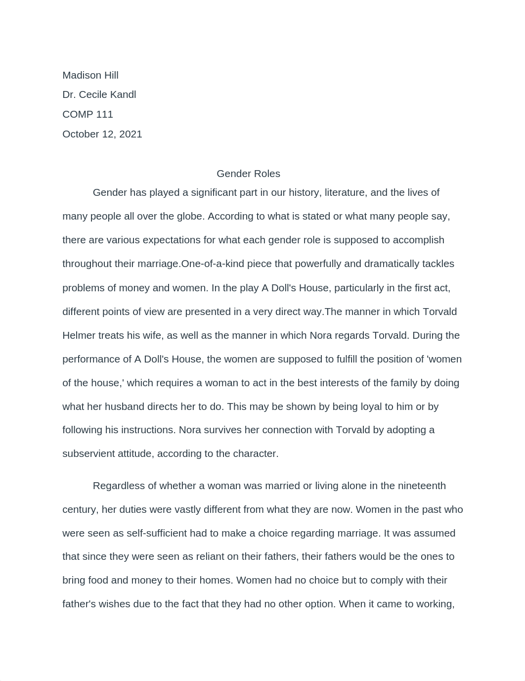 A Doll House Gender Role Essay .docx_d3ep98tnwes_page1