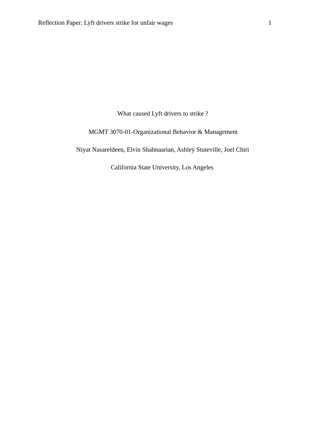 Reflection Paper What caused Lyft drivers to strike _.pdf_d3ert43ewrr_page1