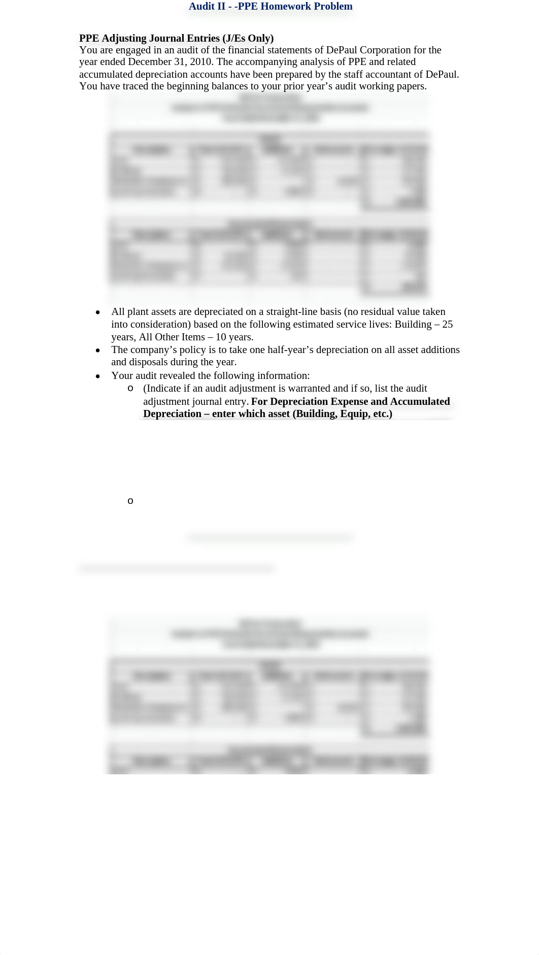 Audit II PPE Problem - Homework Answers.doc_d3estliwfse_page1