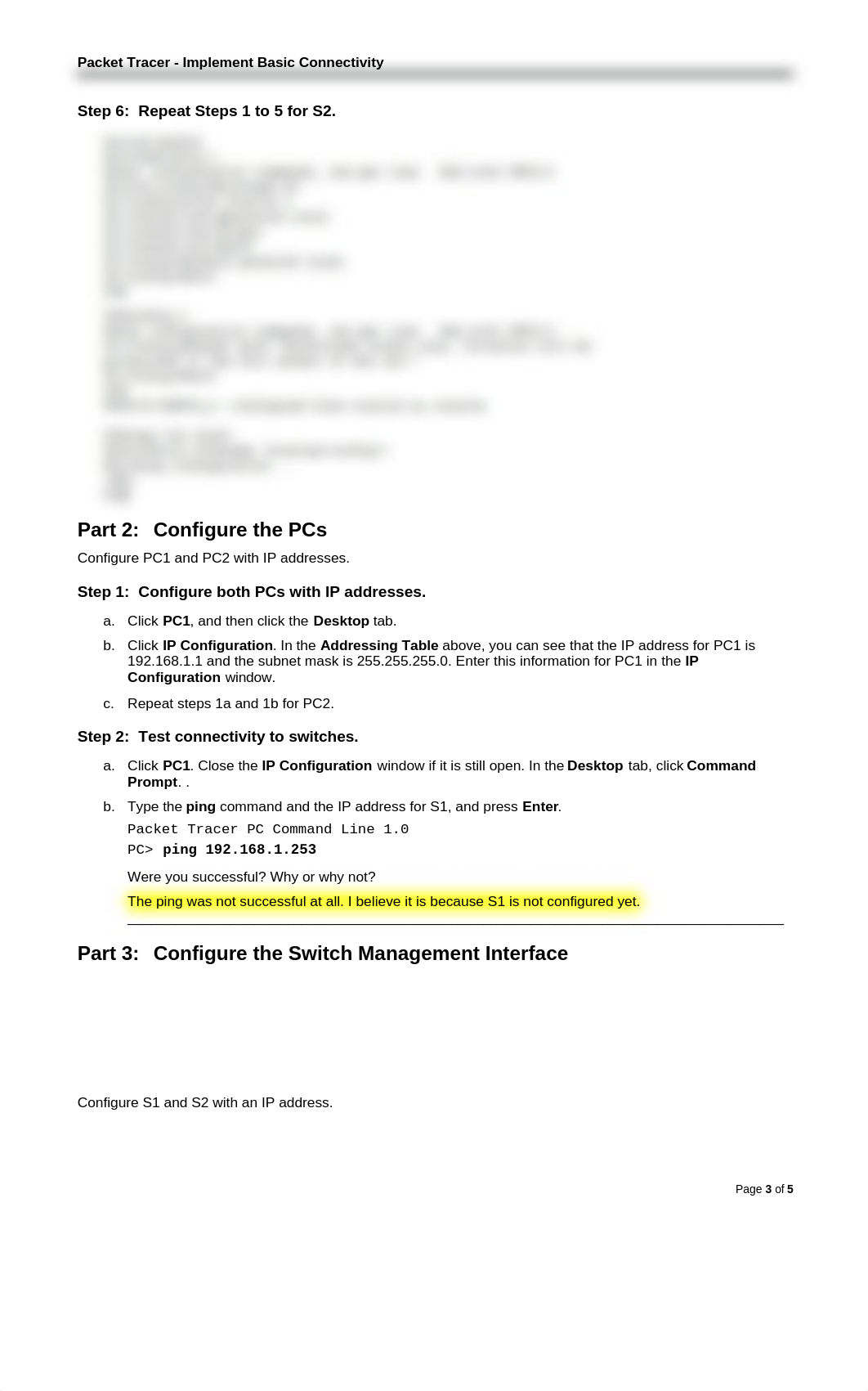 2.3.2.5 Packet Tracer Activity - Implementing Basic Connectivity Instructions.docx_d3fbqjlvs9d_page3