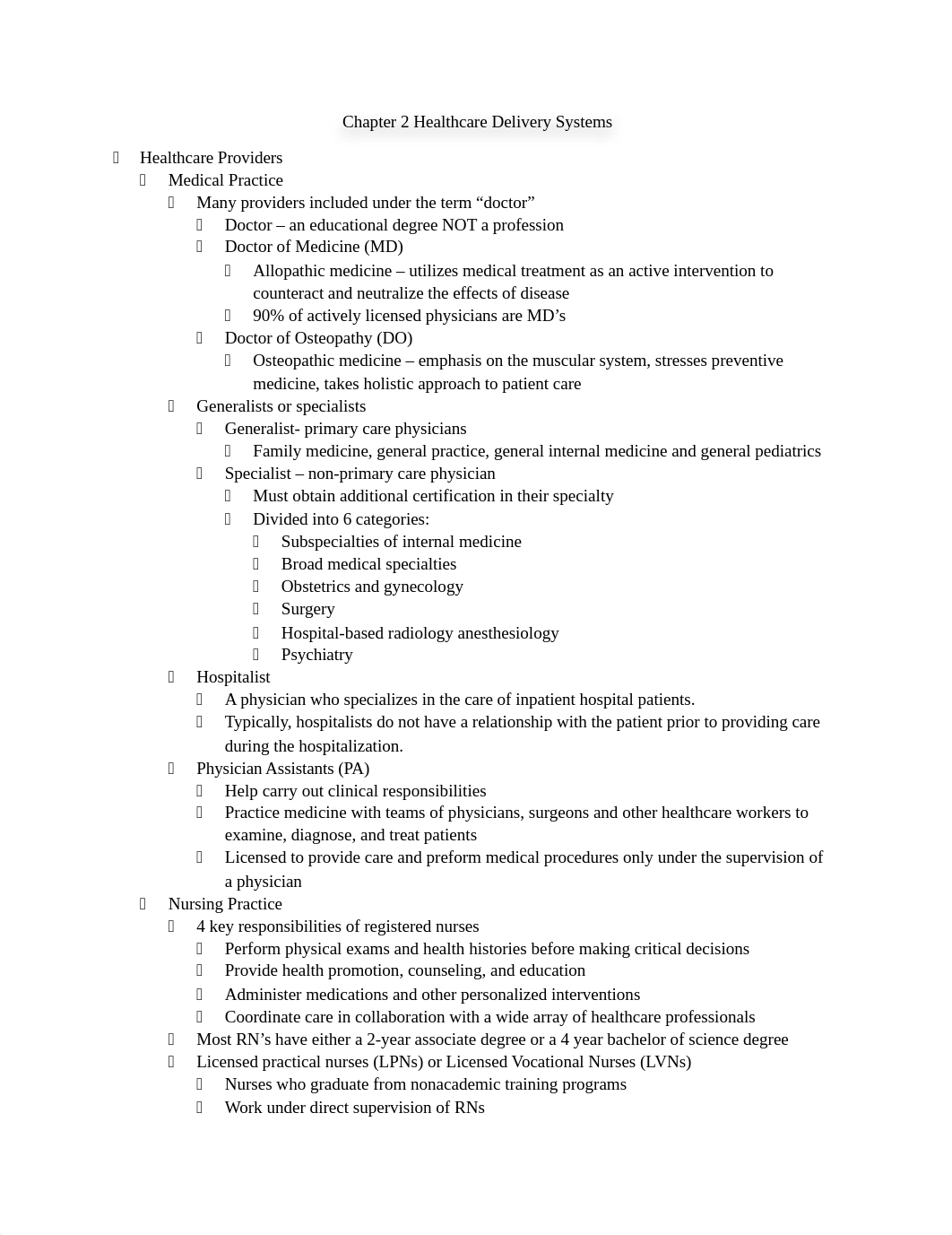 Chapter 2 Healthcare Delivery Systems.docx_d3fgsixrgc3_page1