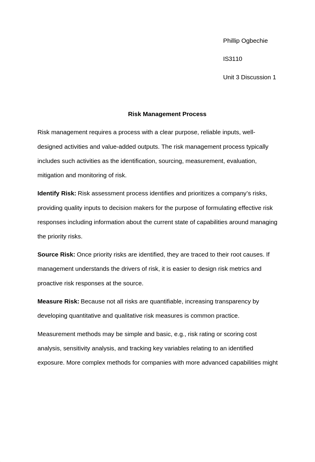 Unit 3 Discussion 1 Risk Mangement Process_d3fguw4lzjh_page1