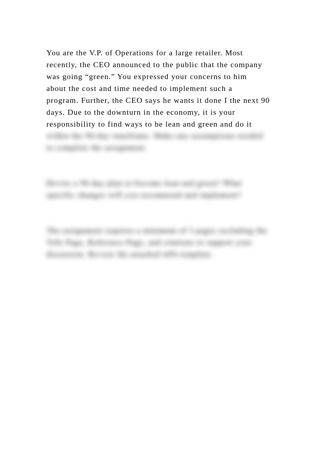 You are the V.P. of Operations for a large retailer. Most recently, .docx_d3fw76fedsa_page1