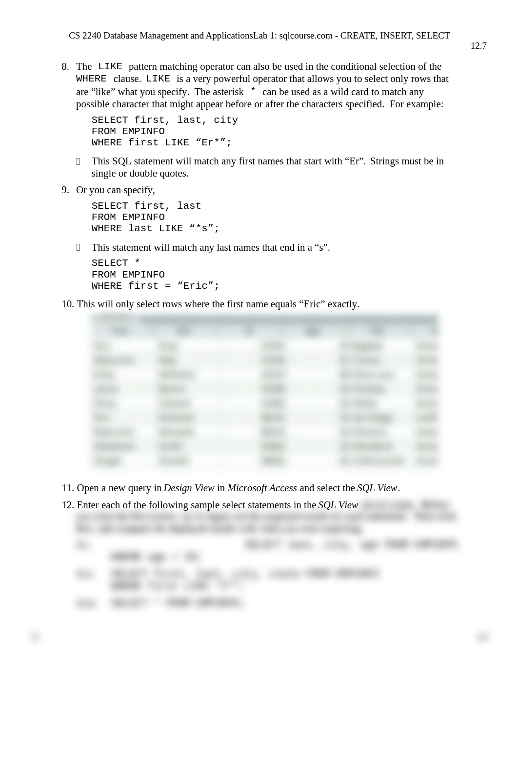 CS 2240 - 2 SQL - Lab 1 - CREATE, INSERT, SELECT (John Featherstone)_d3fzhmxc9z5_page2