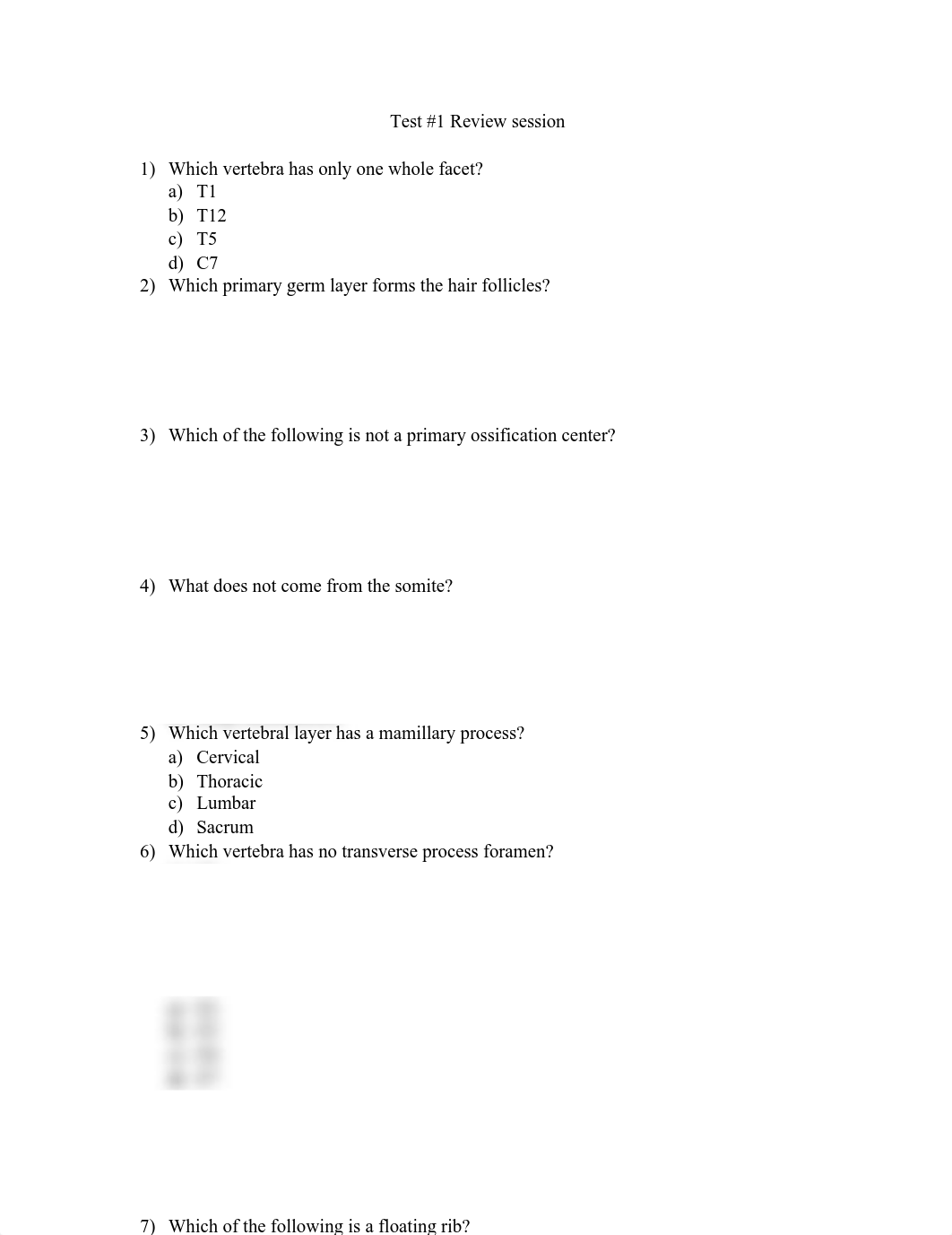 ANAT 1607 Spinal Anatomy - Practice Test 1_d3g2nct14gn_page1