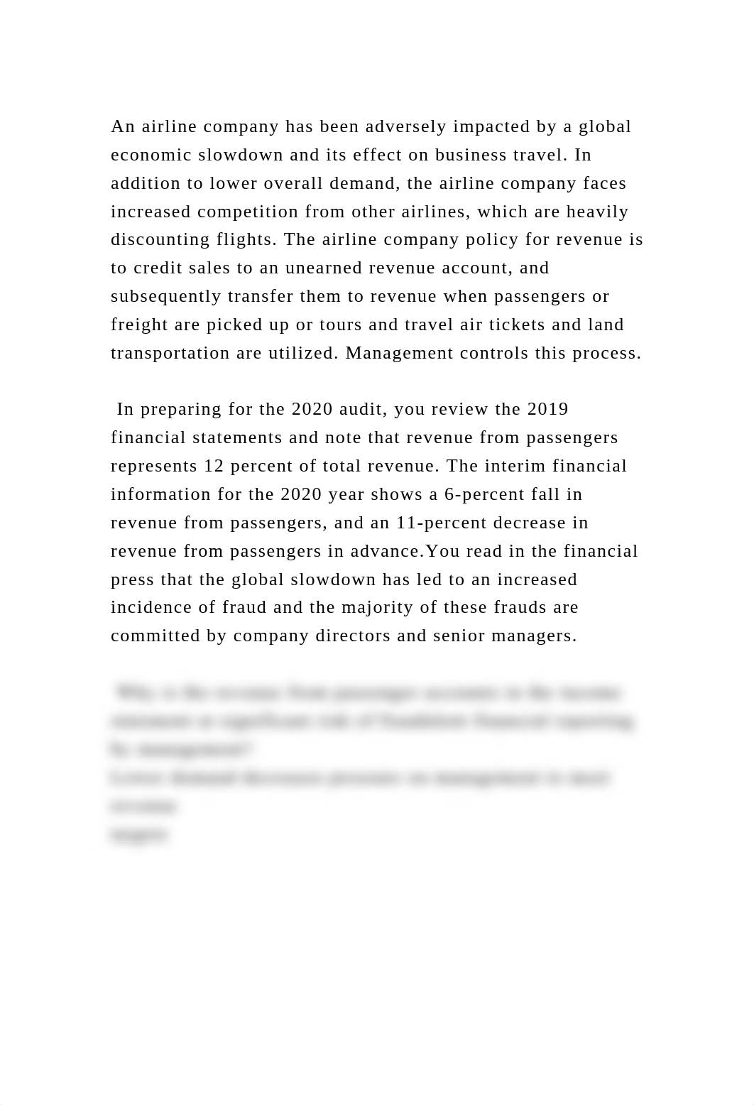 An airline company has been adversely impacted by a global economic .docx_d3g3wzr8z2h_page2