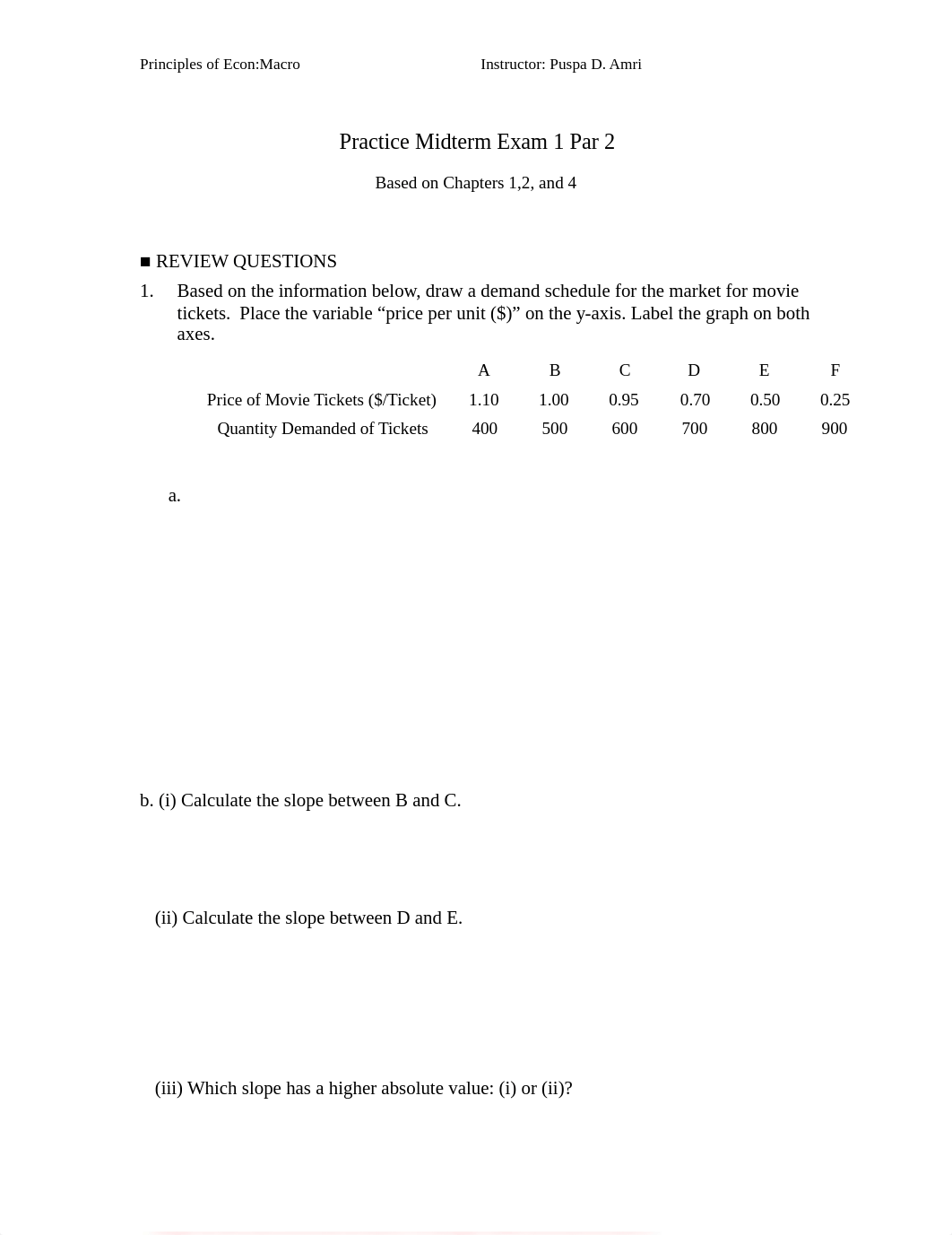 Econ 204Answer Key Part II-Practice Questions for Midterm Exam 1.pdf_d3ga995nk0p_page1