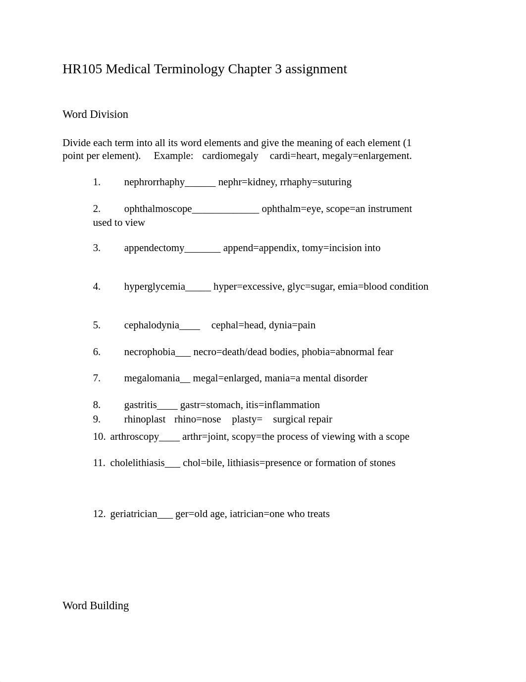 __HR105 Medical Terminology Chapter 3 assignment.docx_d3gbhixumfq_page1