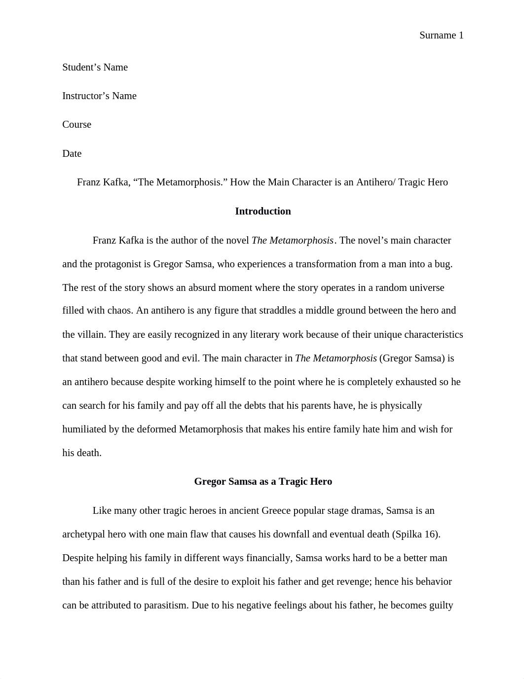 Franz Kafka The Metamorphosis How the Main Character is an Antihero Tragic Hero (4).docx_d3gc74jm3tt_page1