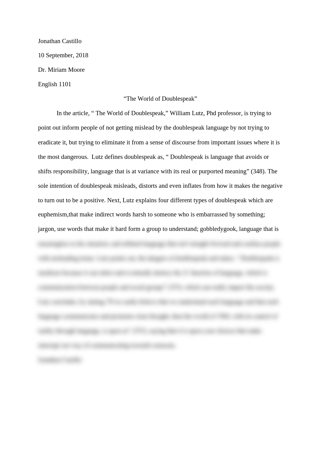 William Lutz's Essay Summary (1).docx_d3gtnowfrlu_page1