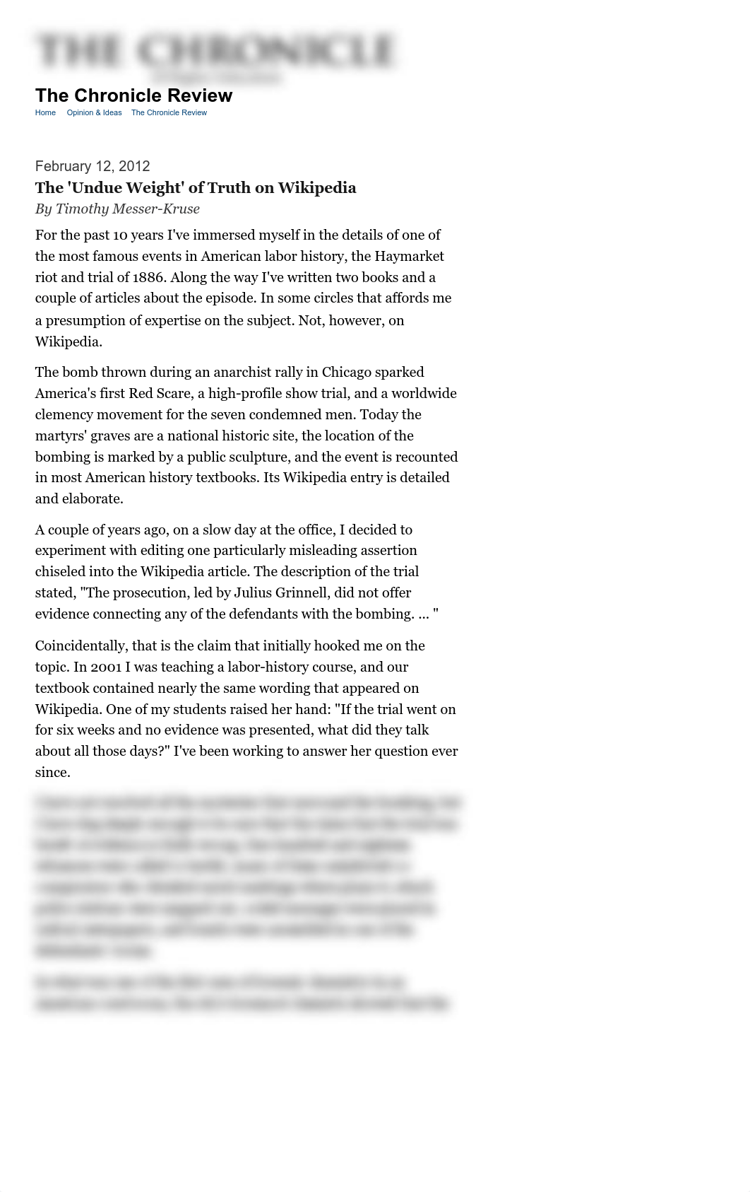 The Undue Weight of Truth on Wikipedia - The Chronicle Review - The Chronicle of Higher Education_d3gtqpq3frx_page1