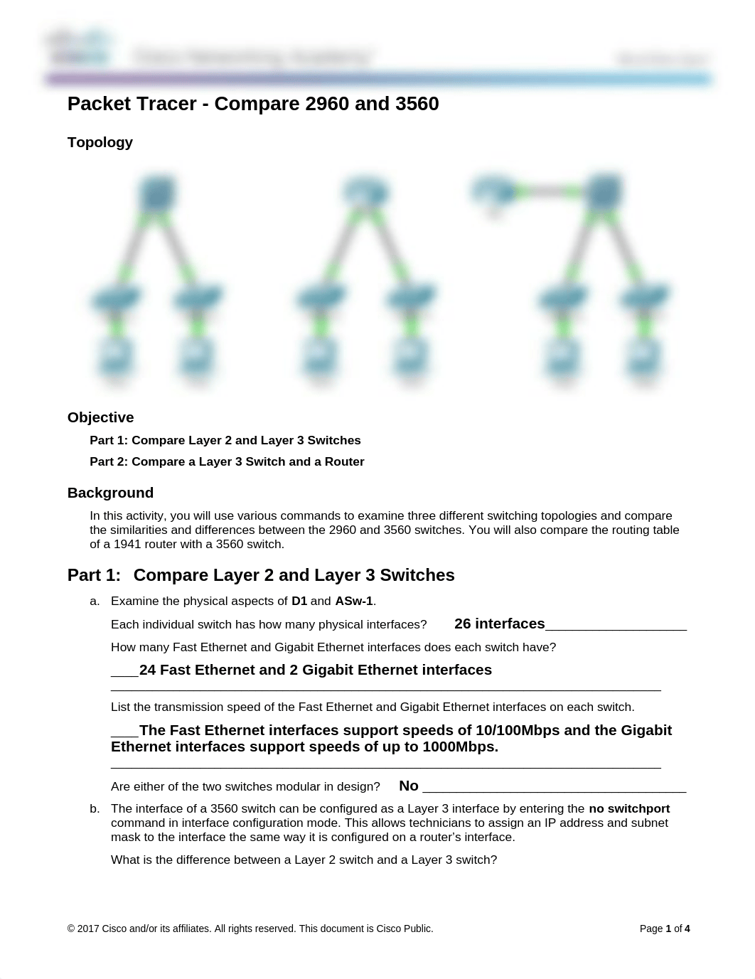 1.2.1.7 Packet Tracer - Compare 2960 and 3560 Switches David Oliver.docx_d3ha22cxrls_page1