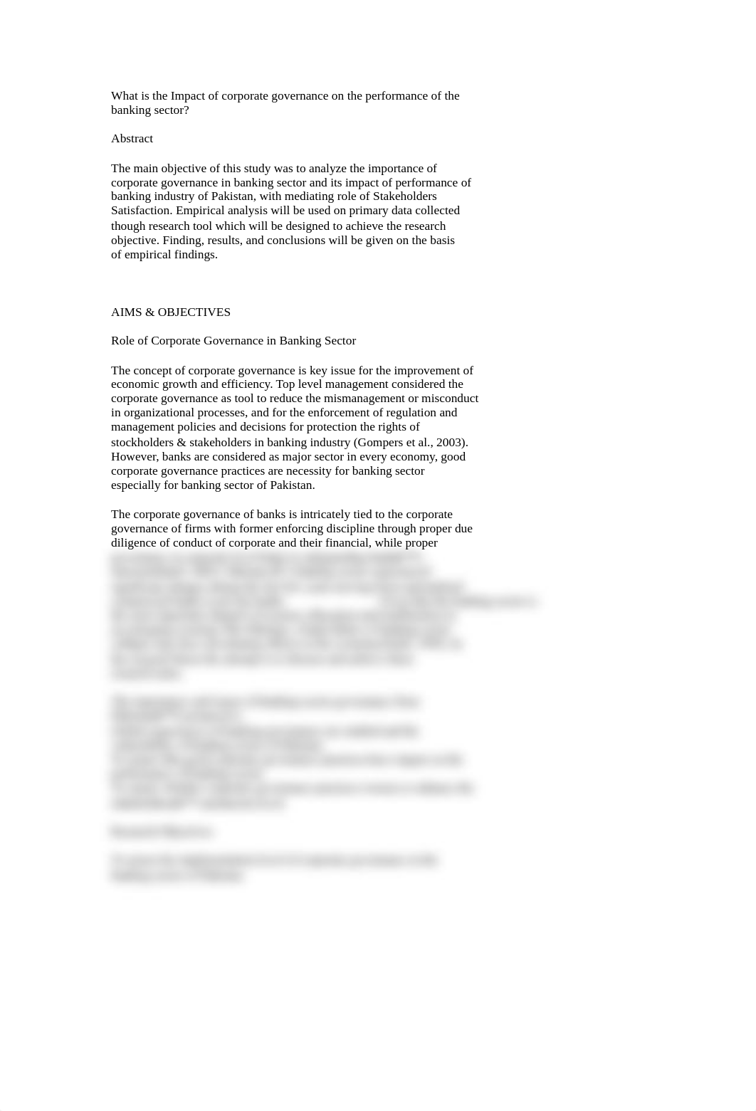 What is the Impact of corporate governance on the performance of the banking sector  essay.doc_d3hduzc5692_page1