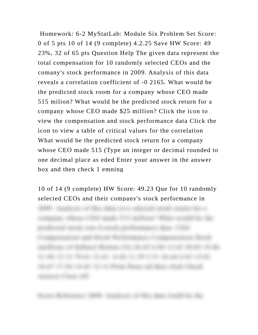 Homework 6-2 MyStatLab Module Six Problem Set Score 0 of 5 pts 10 .docx_d3hi0nchdw4_page2
