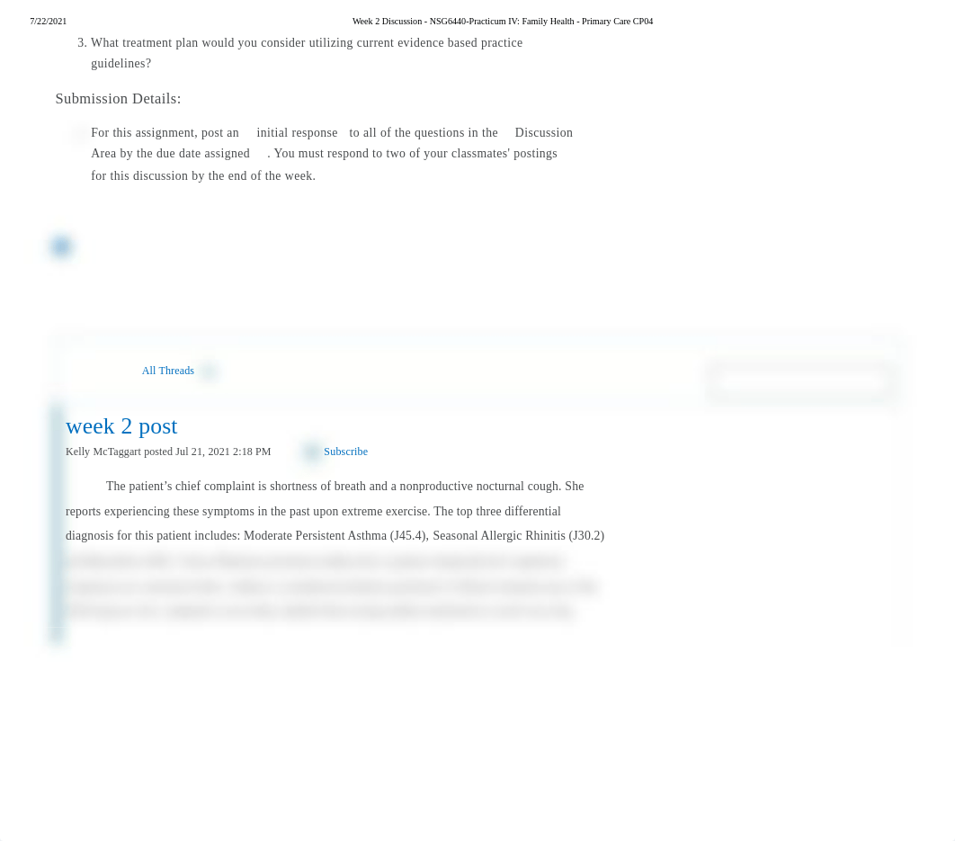 Week 2 Discussion - NSG6440-Practicum IV_ Family Health - Primary Care CP04.pdf_d3hw1ifddgq_page2