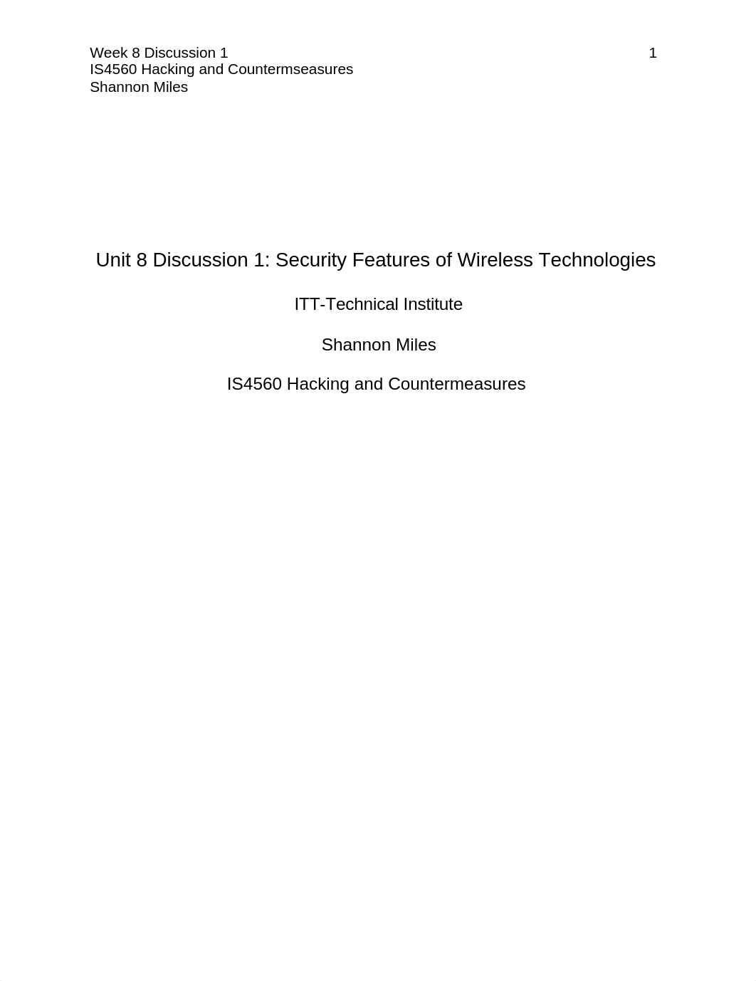 Week 8 Discussion 1 Security Features of Wireless Technologies_d3i3ecw9tnd_page1