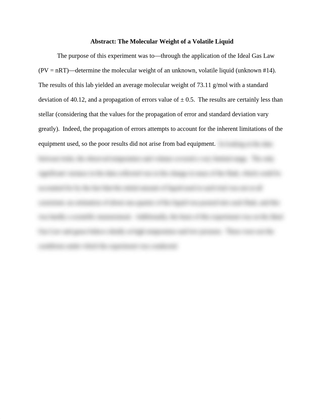 The Molecular Weight of a Volatile Liquid Abstract_d3i3n1sf4dc_page1