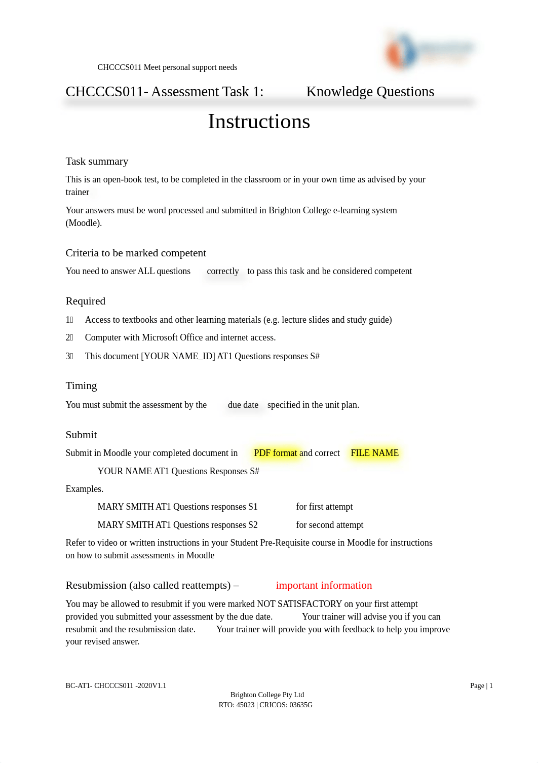 CHCCCS011 [Student Name - ID] AT2 Portfolio Simmulation  V1.1 -26-7-21.docx_d3iqiylngu2_page1