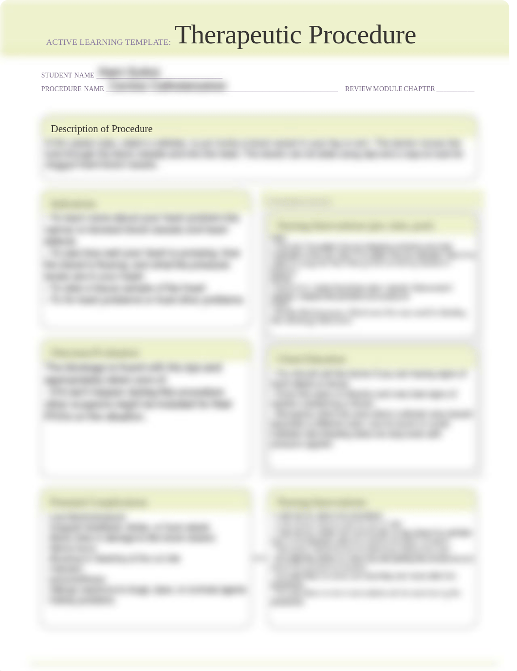 Therapeutic procedure template for Cardiac Catheterization .pdf_d3jbgptqa2w_page1