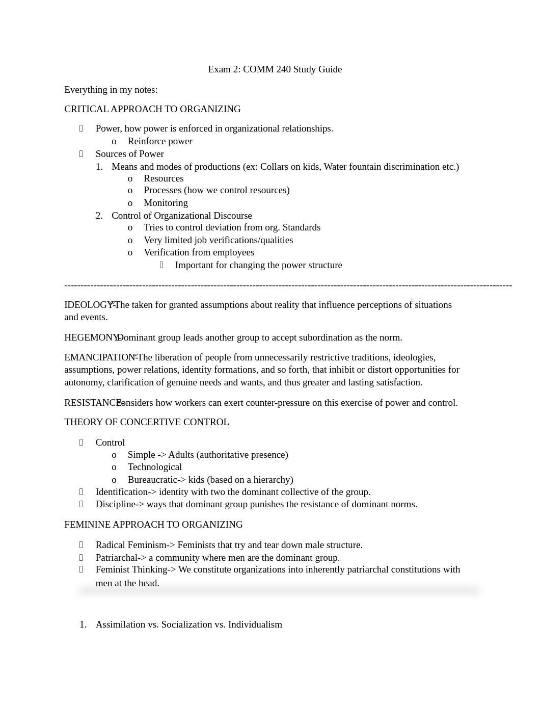 COMM 240 EXAM 2 STUDY GUIDE_d3jhaos2hit_page1