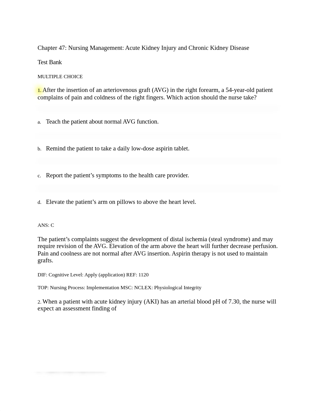 Chapter 47 Nursing Management Acute Kidney Injury and Chronic Kidney Disease.docx_d3jhw4s5yia_page1