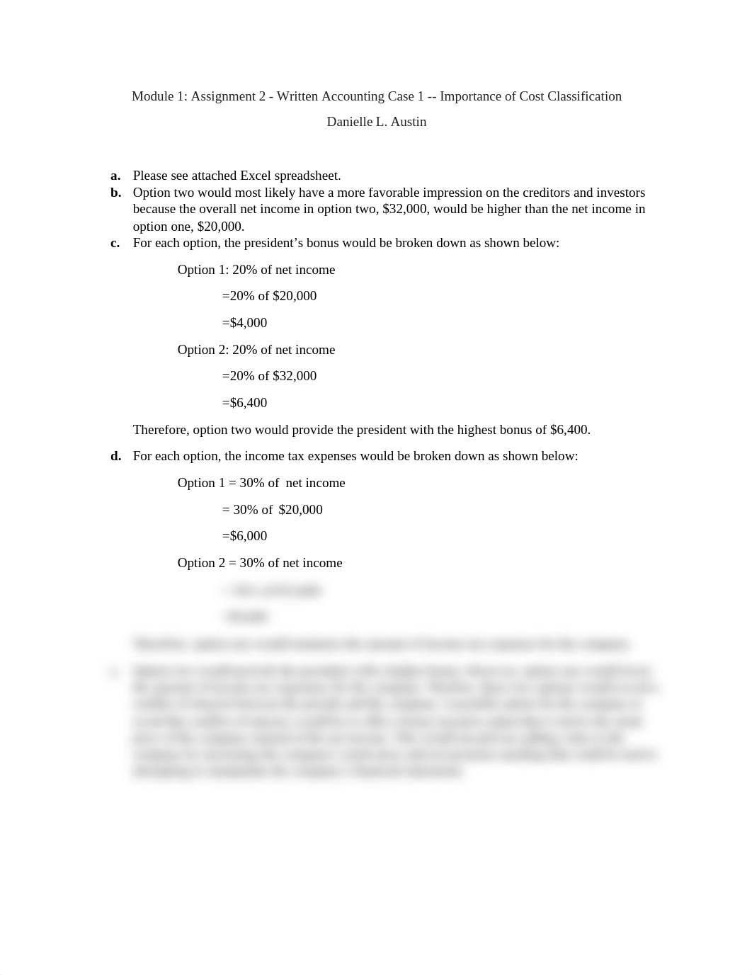 Module 1 - Assignment 2 - Written Accounting Case 1 -- Importance of Cost Classification - Danielle_d3jycuclrqe_page1