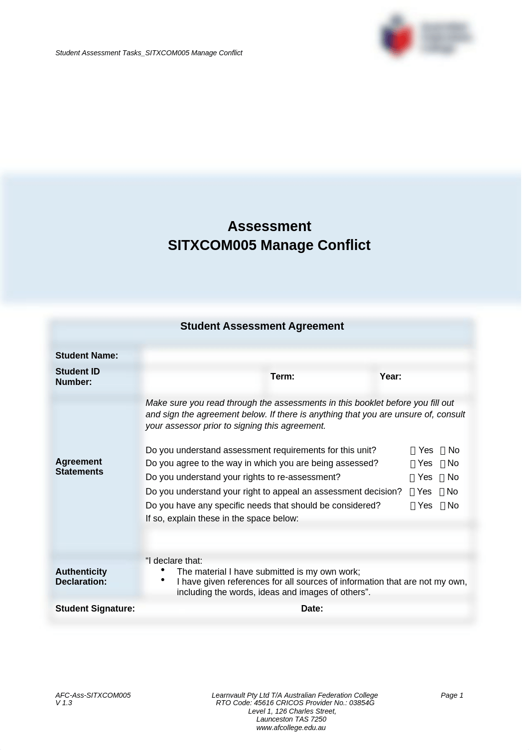 SITXCOM005 Student Assessment Tasks_V1.3.docx_d3k2hj4t5sz_page1