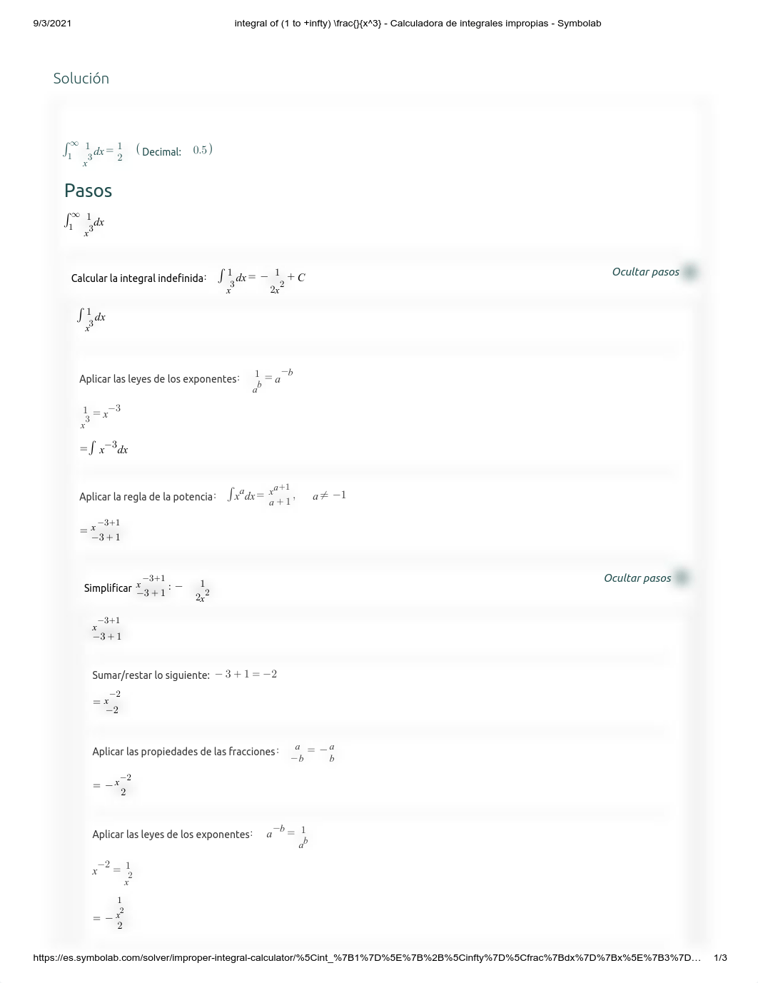 integral of (1 to +infty) _frac{}{x^3} - Calculadora de integrales impropias - Symbolab.pdf_d3k776qzxqh_page1