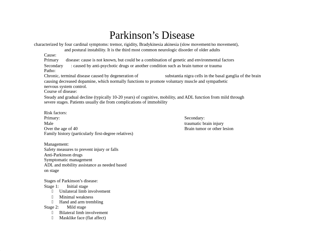 Parkinson's Disease .docx_d3kjt68wqeo_page1