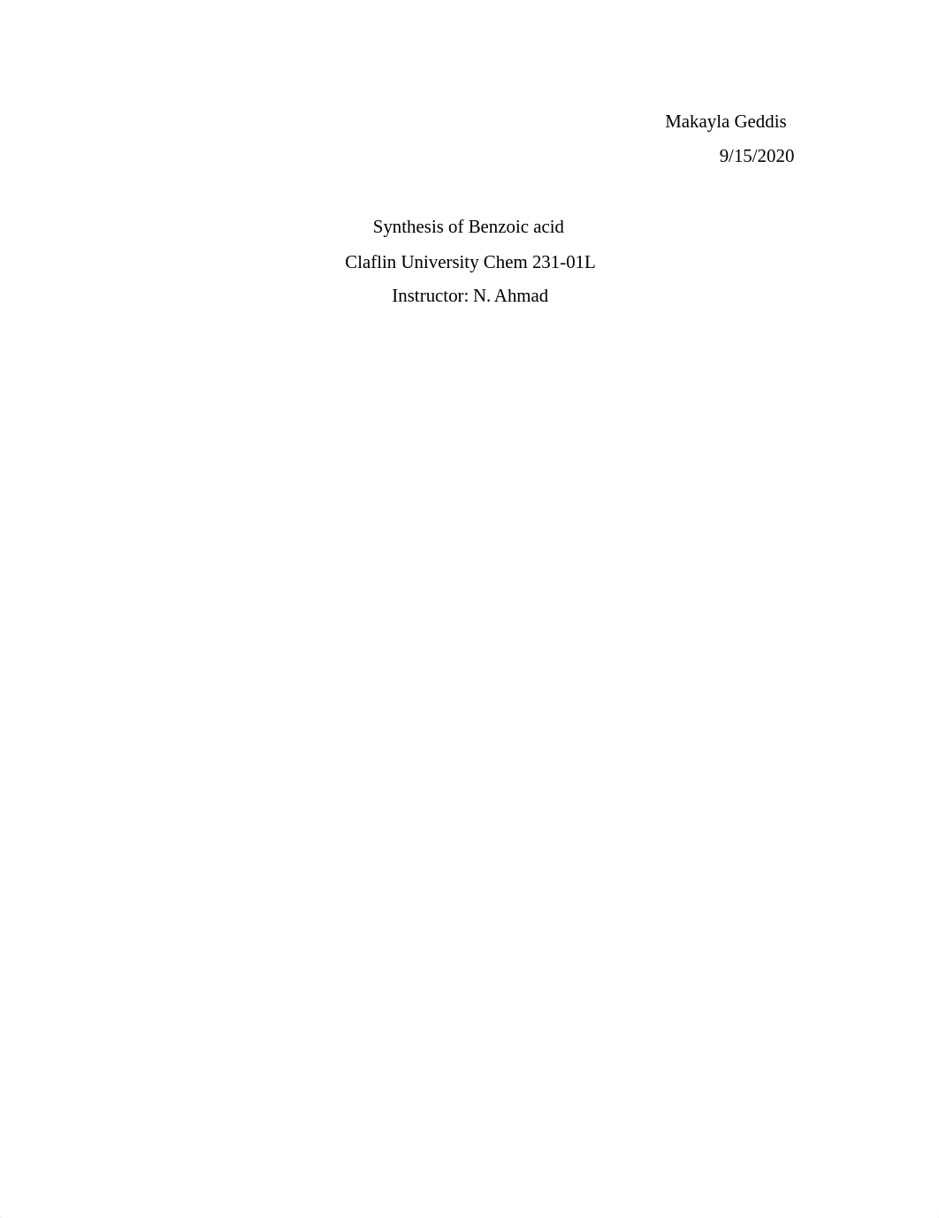 Synthesis of Benzoic acid  Lab Report.docx_d3l2z78joi2_page1