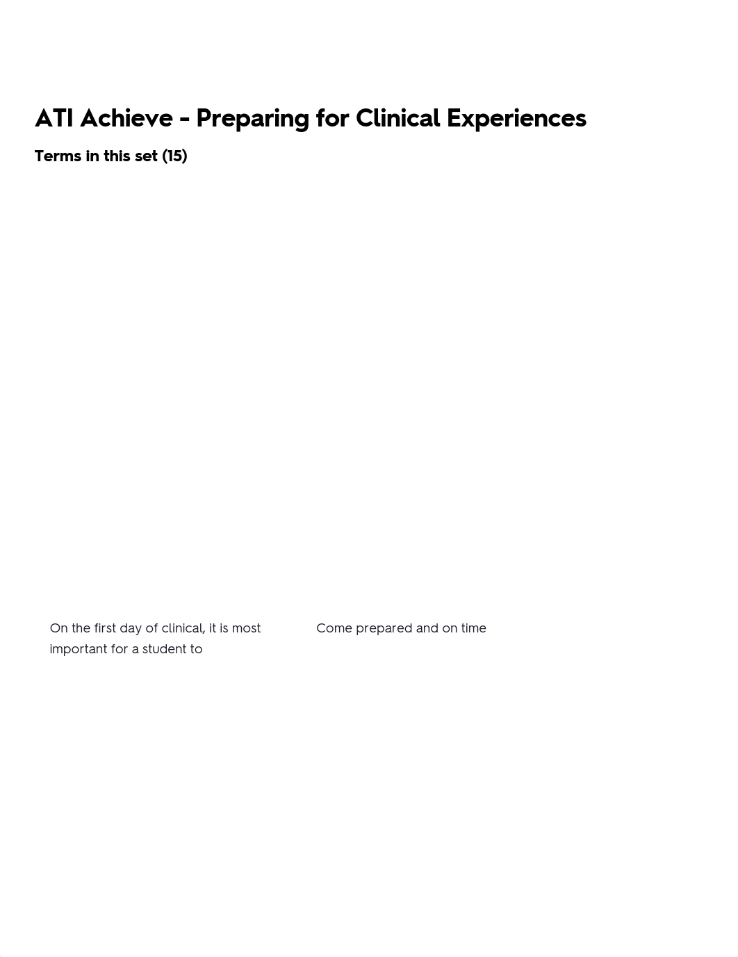 ATI Achieve - Preparing for Clinical Experiences Flashcards _ Quizlet.pdf_d3l4it8mq1e_page1