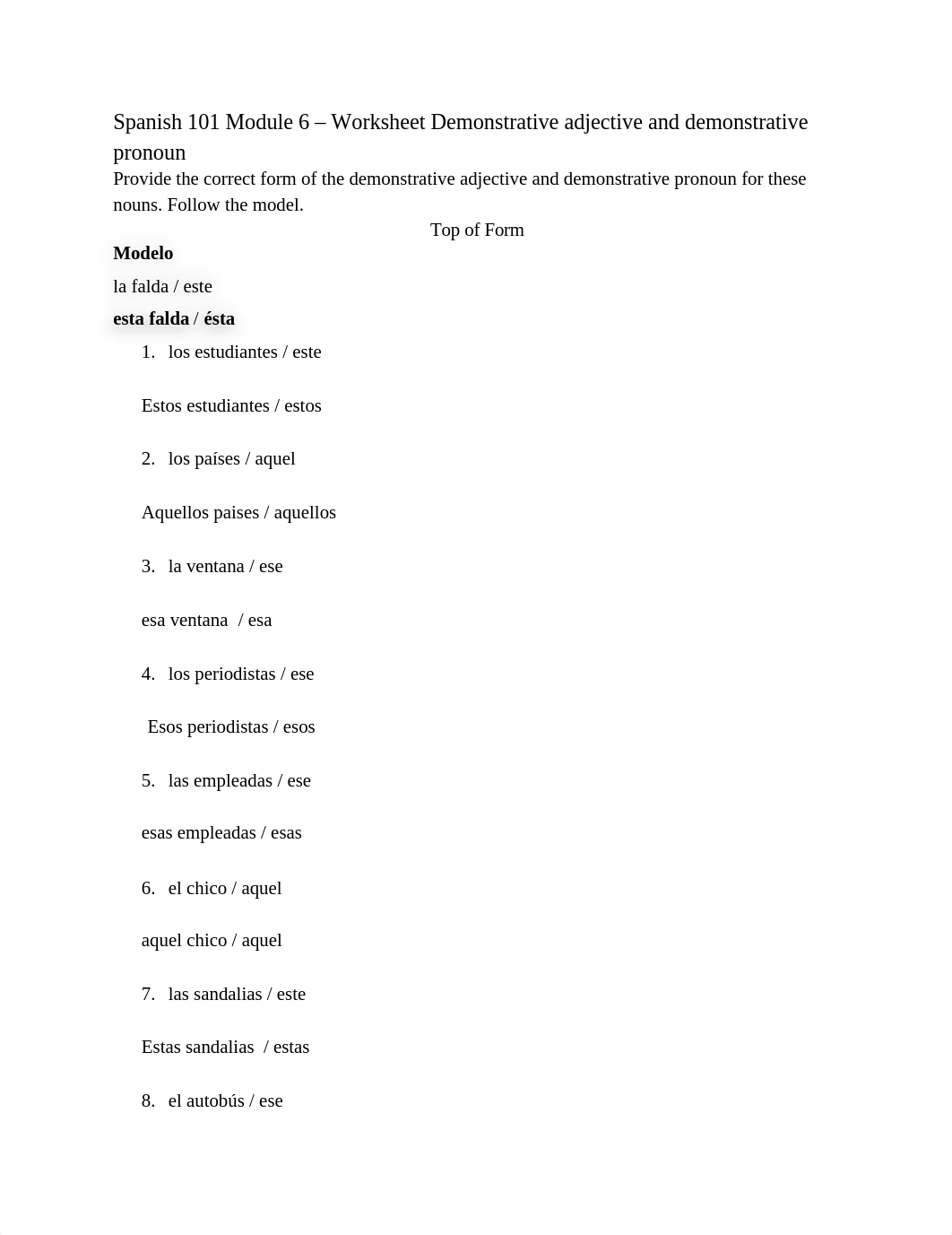 Spanish 101 Module 6 Demonstrative adjective and demonstrative_d3l678shn29_page1