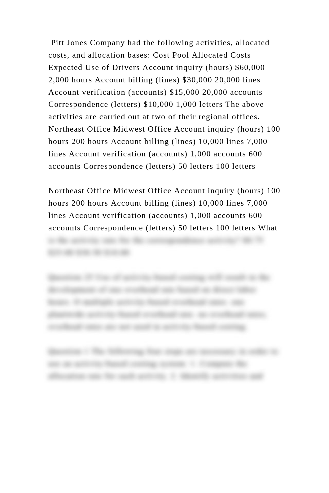 Pitt Jones Company had the following activities, allocated costs, and.docx_d3ljr8gn5lt_page2