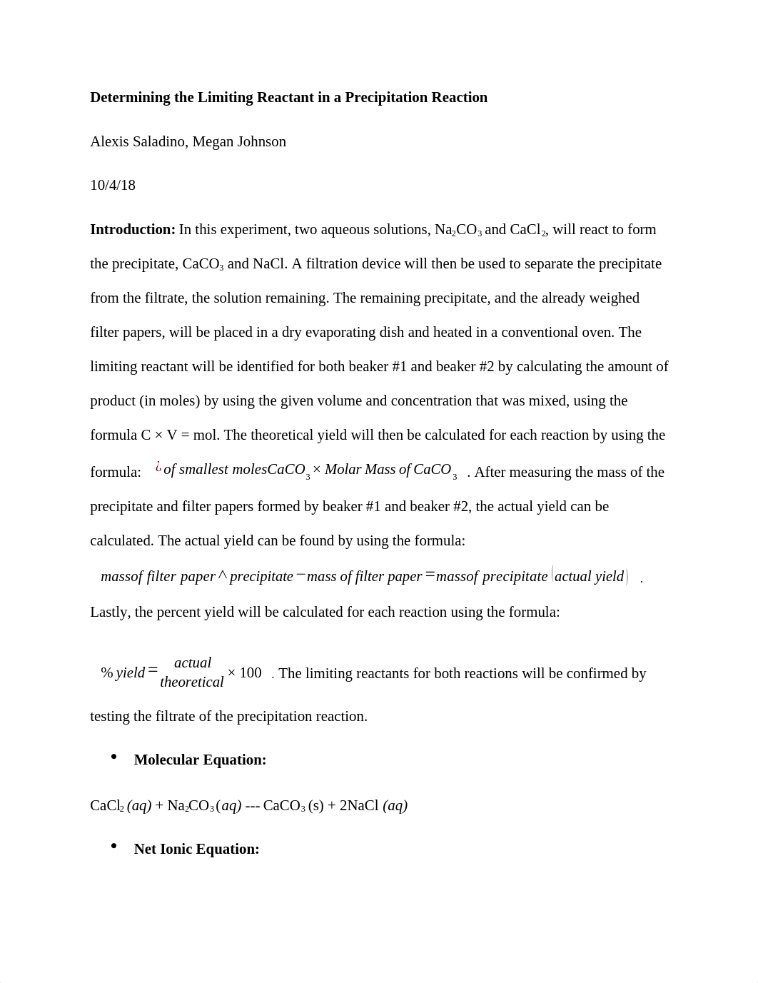 Determining the Limiting Reactant in a Precipitation Reaction.docx_d3lt9lp4jq1_page1