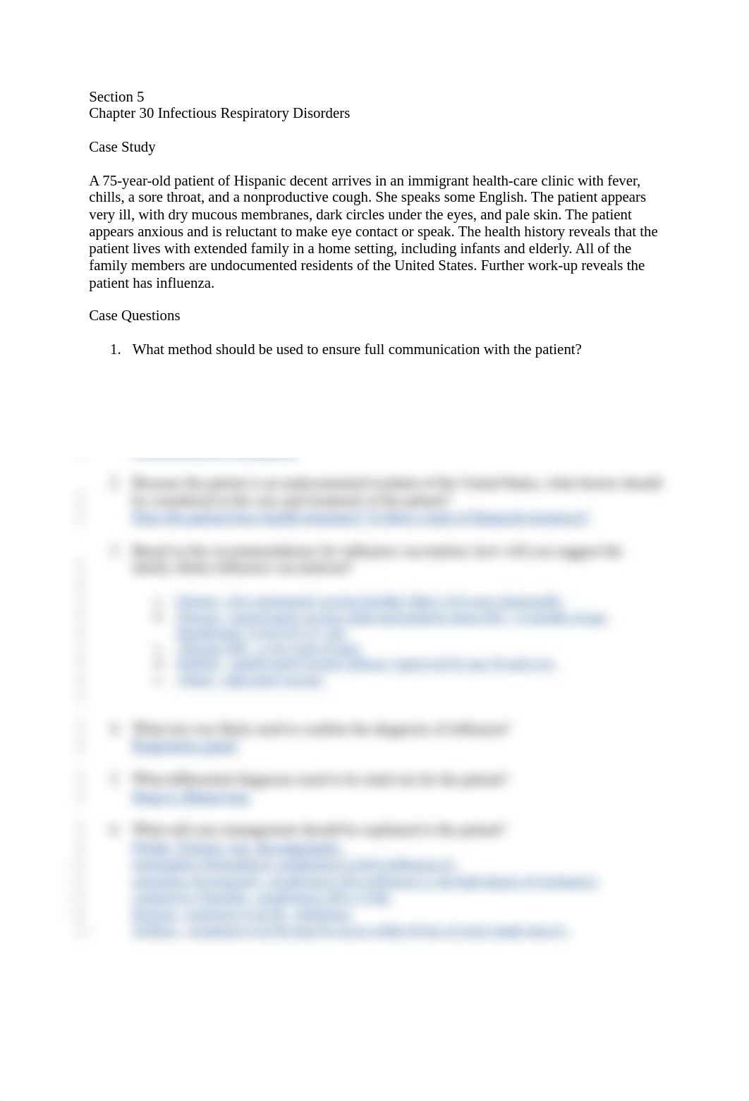 Chapter 30 Infectious Respiratory Disorders Case Study (Section 5).doc_d3lu5e191wf_page1