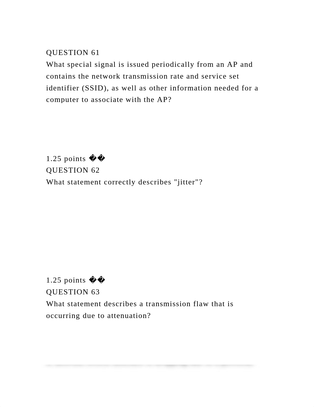 QUESTION 61What special signal is issued periodically from an AP a.docx_d3luvgxc5bw_page2