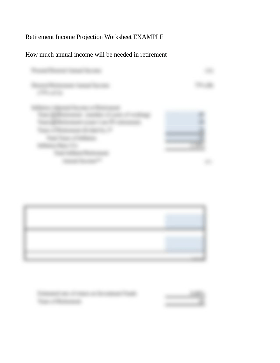 Retirement Income Projection Worksheet, Student Version Updated Dec 2020 .xlsx_d3meimclb7w_page1