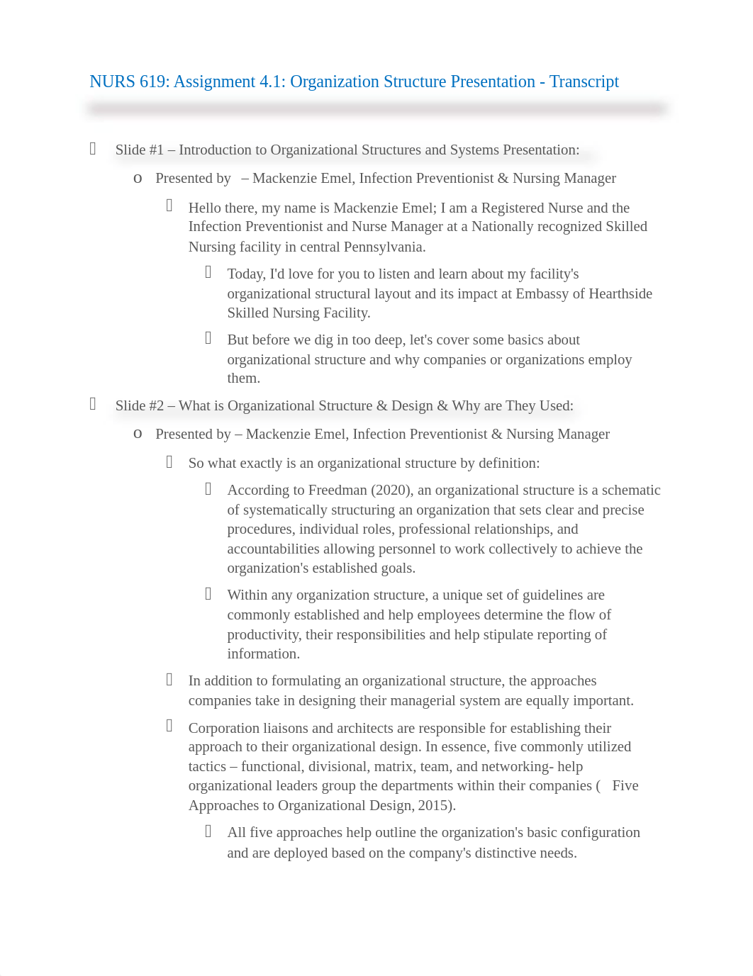 Assignment 4.1- Organization Structure Presentation - Transcript.docx_d3mh8xzzhn9_page1