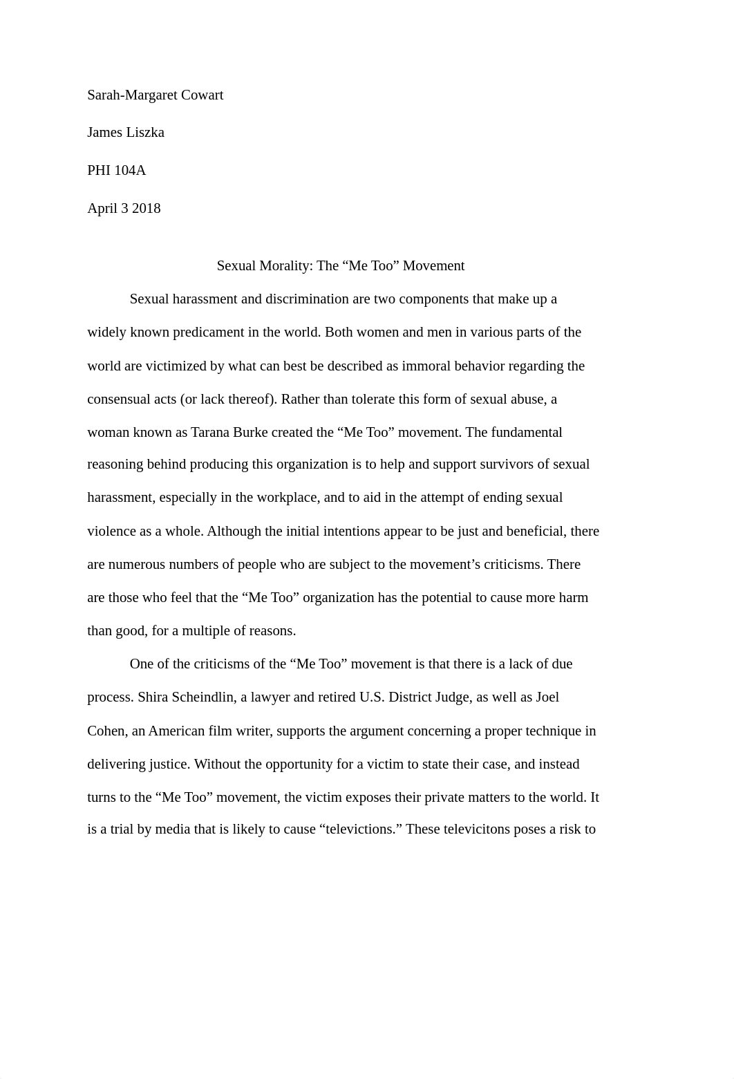 Moral Problems Essay 3 Sexual Morality .docx_d3mibgnikou_page1