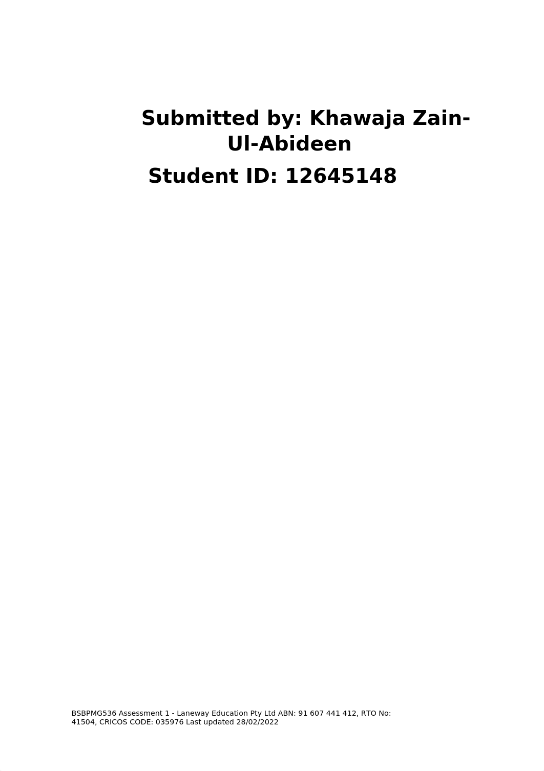 12645148 Khawaja Zain-Ul-Abideen BSBPMG536 Assessment 3.docx_d3ms173ktj7_page2