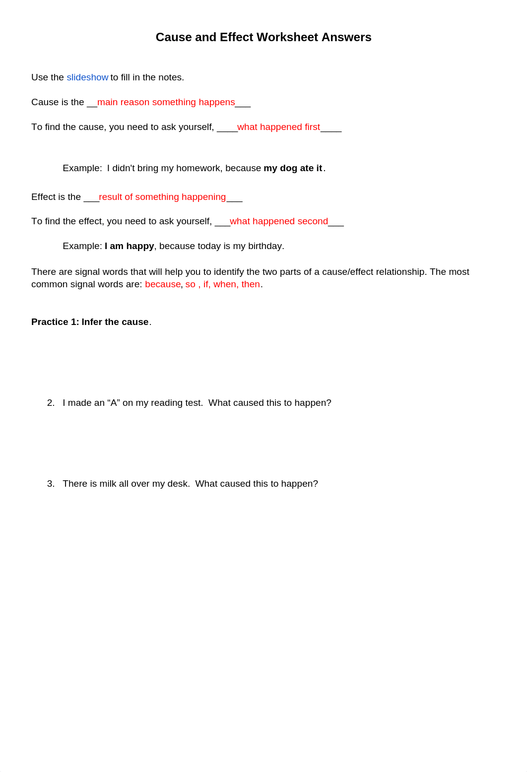 Cause and Effect Worksheet Answers_d3msvkjr986_page1