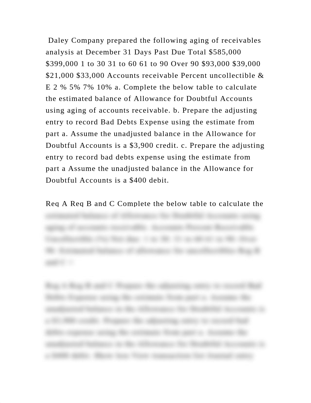 Daley Company prepared the following aging of receivables analysis at.docx_d3mv0pomm19_page2