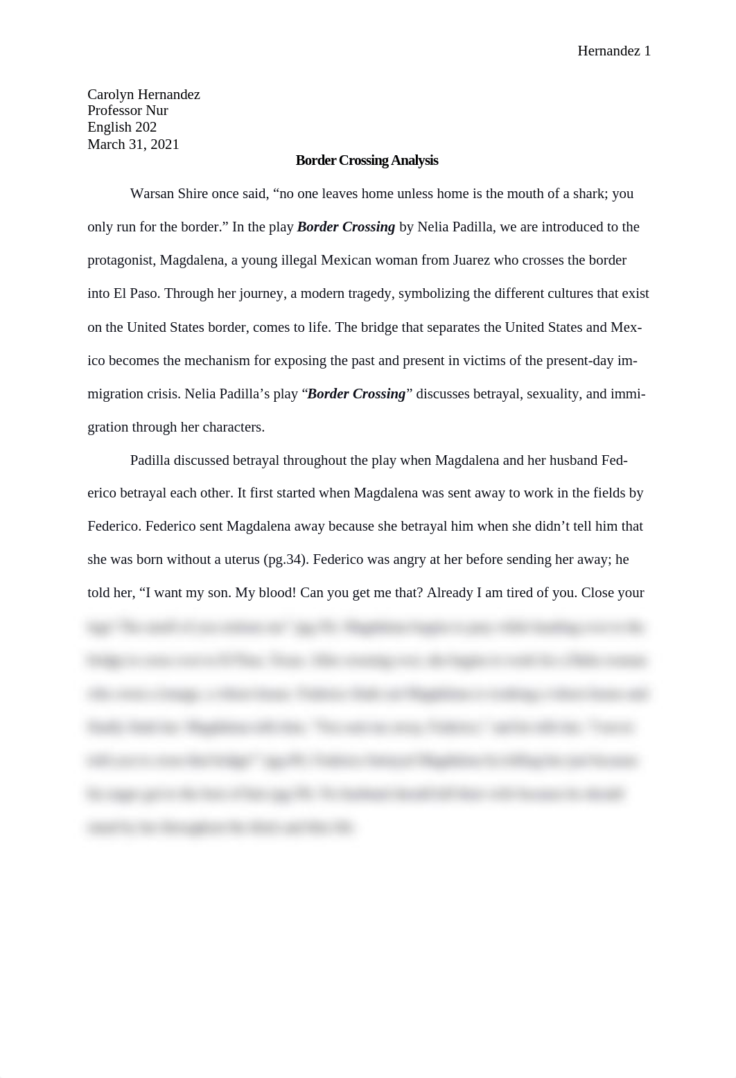 Literary Analysis on Border Crossing.docx_d3n0utldfbt_page1