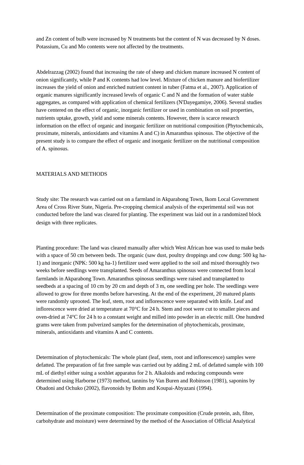 Comparative Study of the Effects of Organic and Inorganic Fertilizer on Nutritional Composition of A_d3n1thhap31_page2