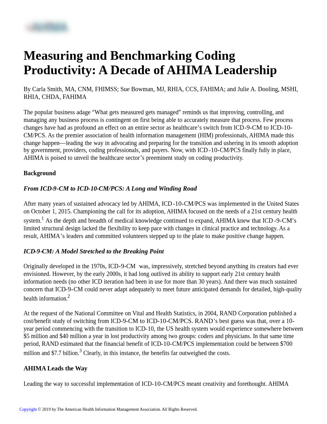 Measuring and Benchmarking Coding Productivity_ A Decade of AHIMA Leadership.pdf_d3nbeijv995_page1