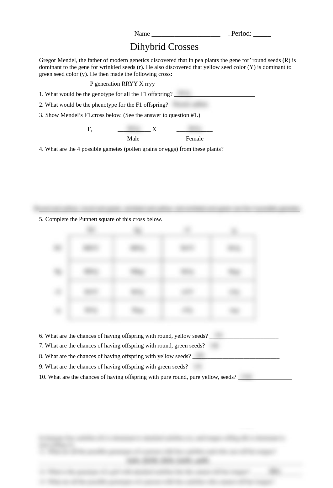 Dihybrid Crosses. Honorspdf.pdf_d3o816voeix_page1